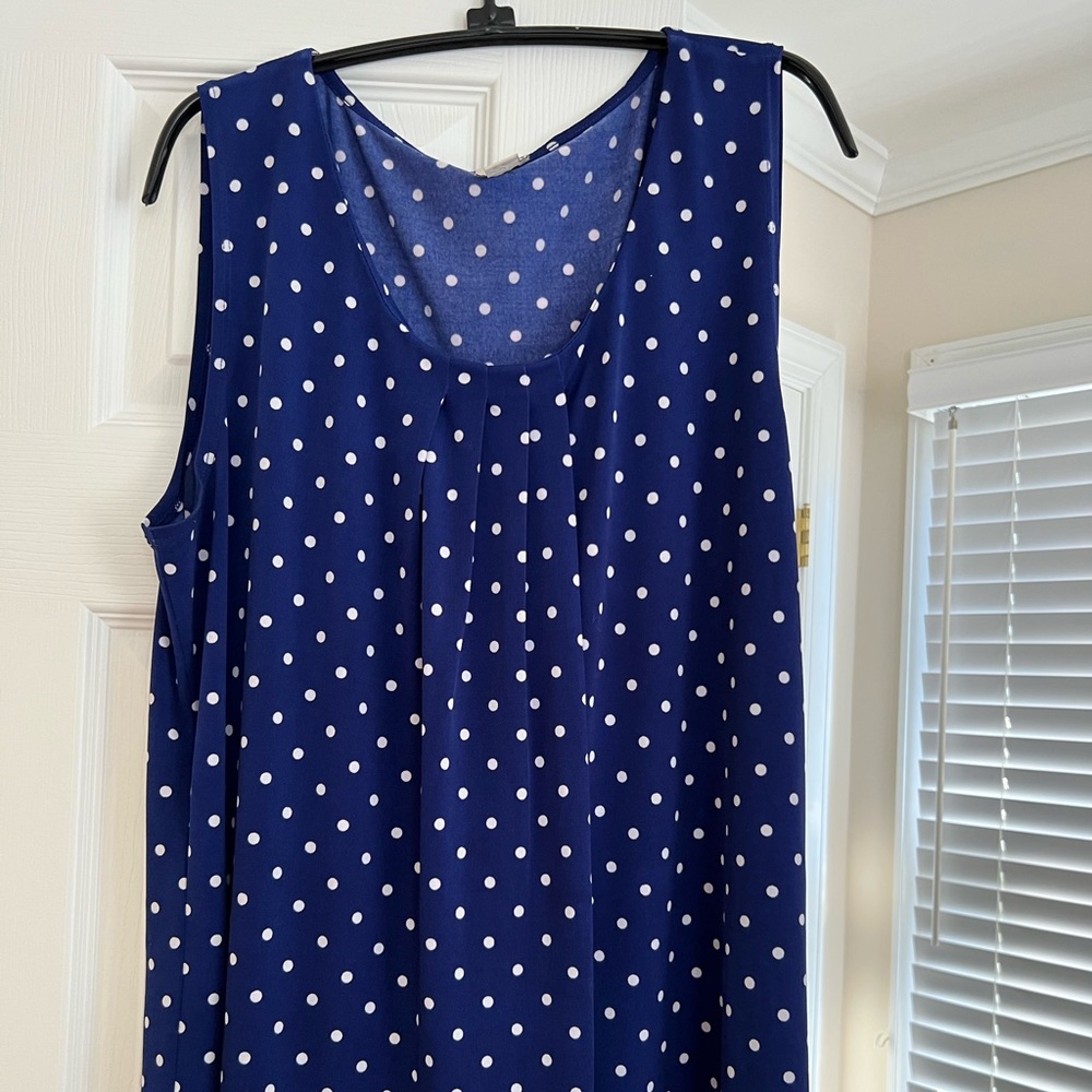 Anne Klein Tank with Pleated Kneckline